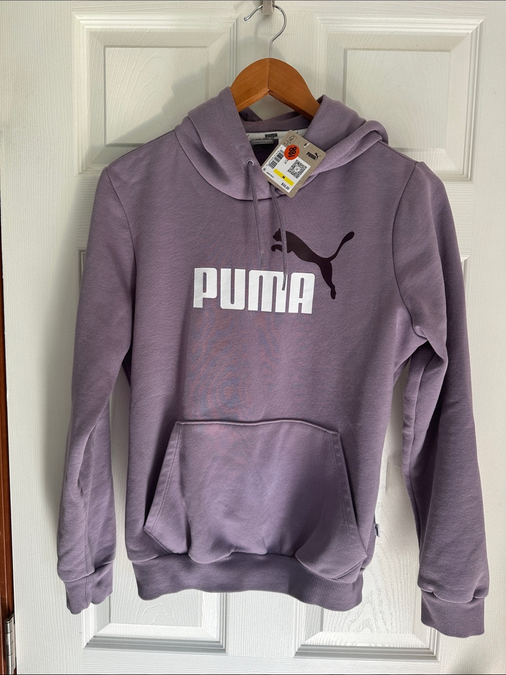 Puma Lavender Hoodie with White Logo and Dark Puma Cat 🐈‍⬛